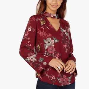 Floral Printed Choker Blouse